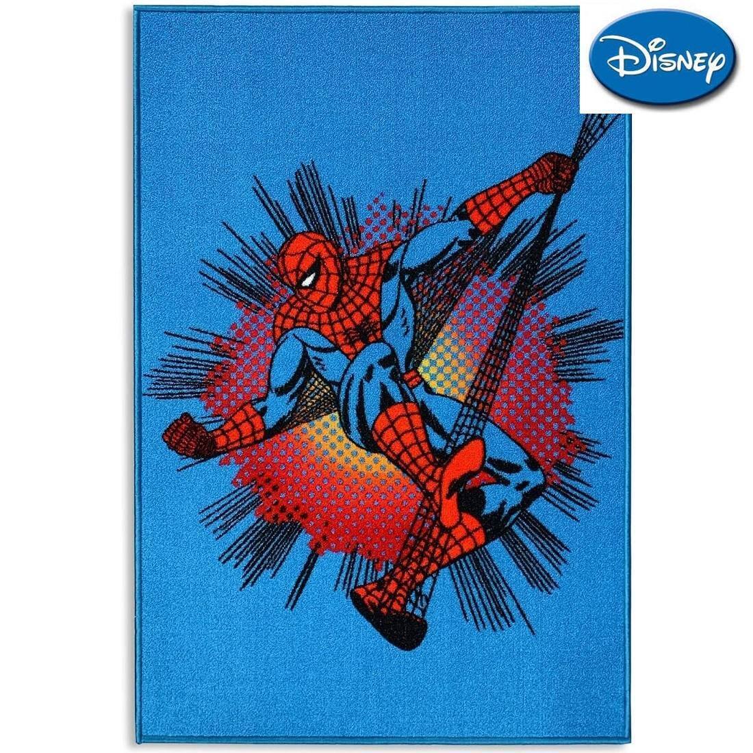 Tappeto Disney Spiderman Cm 80 x 120 Antiscivolo Grigio 