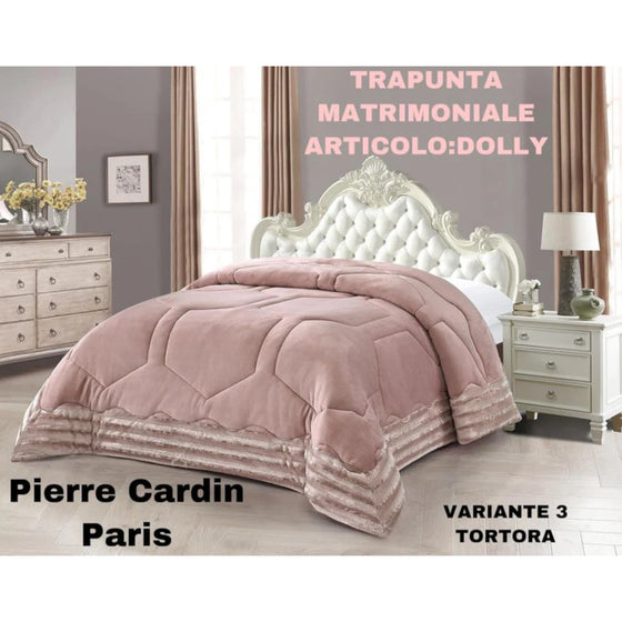 Trapunta matrimoniale Dolly in velluto Pierre Cardin